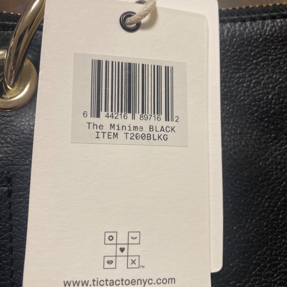 Tic Tac Toe Black Minime Handbag - Picture 2 of 2